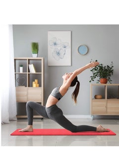 Plan A 5mm Thick Non-Slip Rubber Mat Ideal for Home Workouts and Gyms, Eco-Friendly EVA Yoga Mat for Yoga, Pilates, Fitness with Carrying Strap  - Image 3