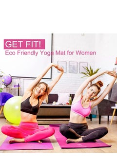 Plan A 5mm Thick Non-Slip Rubber Mat Ideal for Home Workouts and Gyms, Eco-Friendly EVA Yoga Mat for Yoga, Pilates, Fitness with Carrying Strap  - Image 4