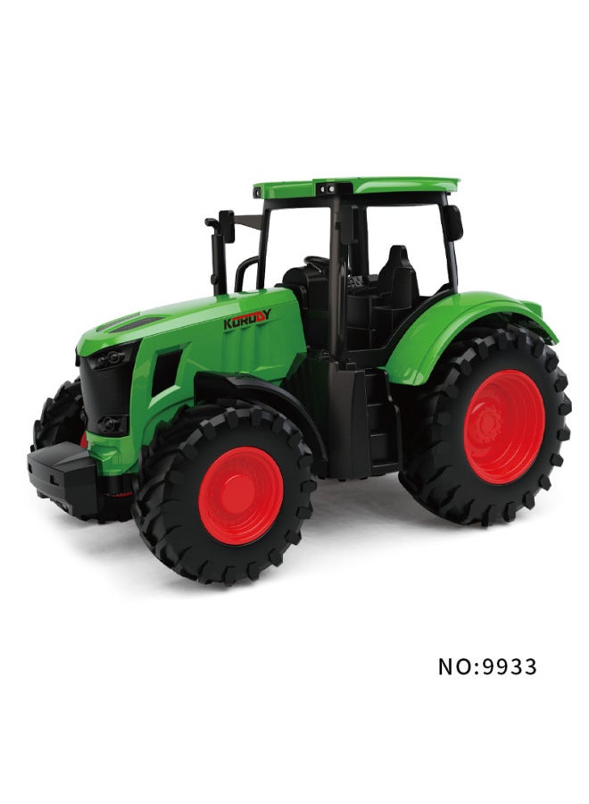 Electric Remote Control Farmer Engineering Vehicle Large Alloy Tractor Harvester Fertilizing Transport Toy Children's Loading Vehicle-Color:4-wheel Sliding Farmer Truck 9933  - Image 1