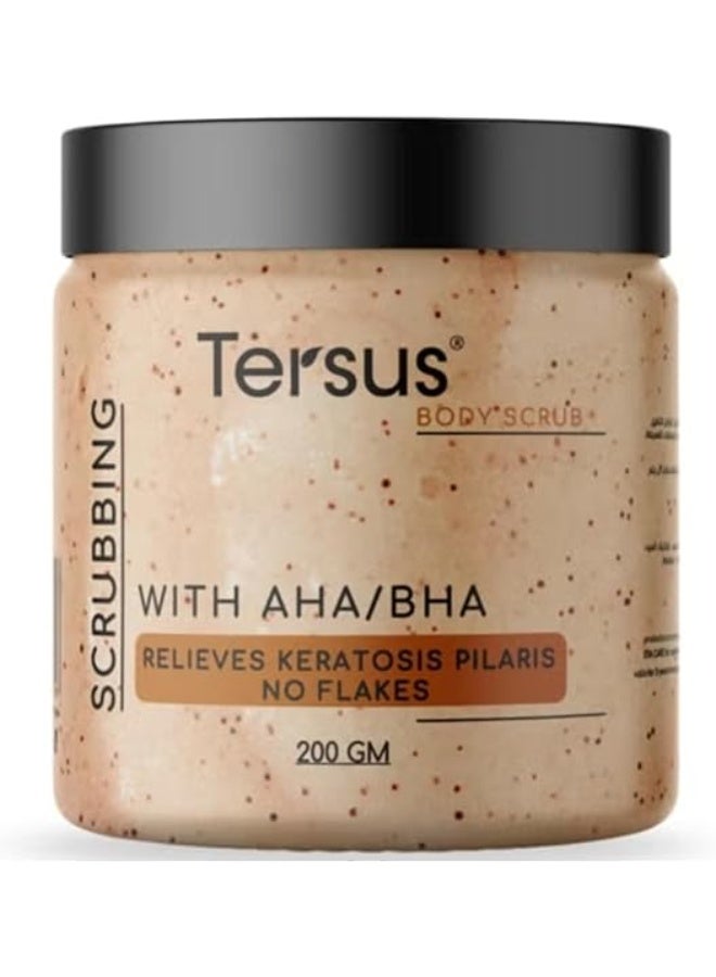Tersus Body Scrub with AHA/BHA Relieves Keratosis Pilaris Reduces Flaking 200gm - Image 1