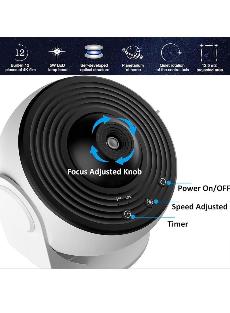 Galaxy Light Projector 12 in 1 Planetarium Star Projector 360° Rotating Aurora Projector with Solar System Night Light Projector for Home Decor/Relaxation/Party/Music/Gift - Image 3