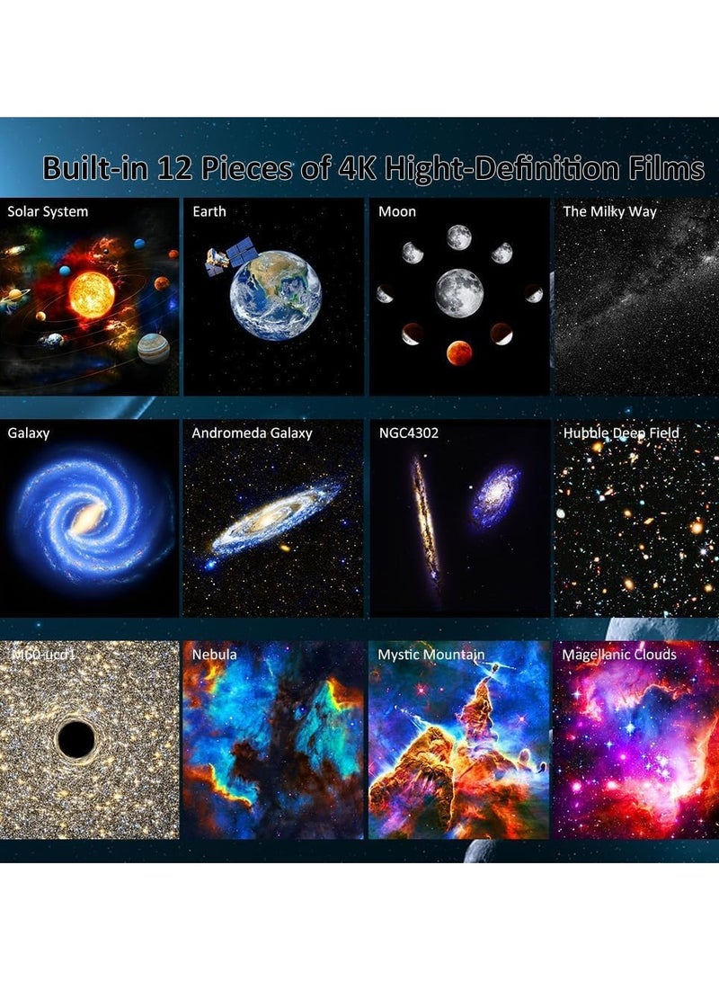 Galaxy Light Projector 12 in 1 Planetarium Star Projector 360° Rotating Aurora Projector with Solar System Night Light Projector for Home Decor/Relaxation/Party/Music/Gift - Image 5