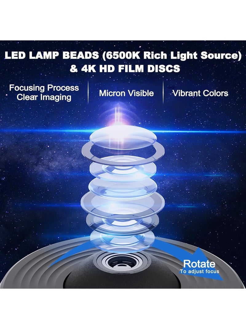 Galaxy Light Projector 12 in 1 Planetarium Star Projector 360° Rotating Aurora Projector with Solar System Night Light Projector for Home Decor/Relaxation/Party/Music/Gift - Image 2