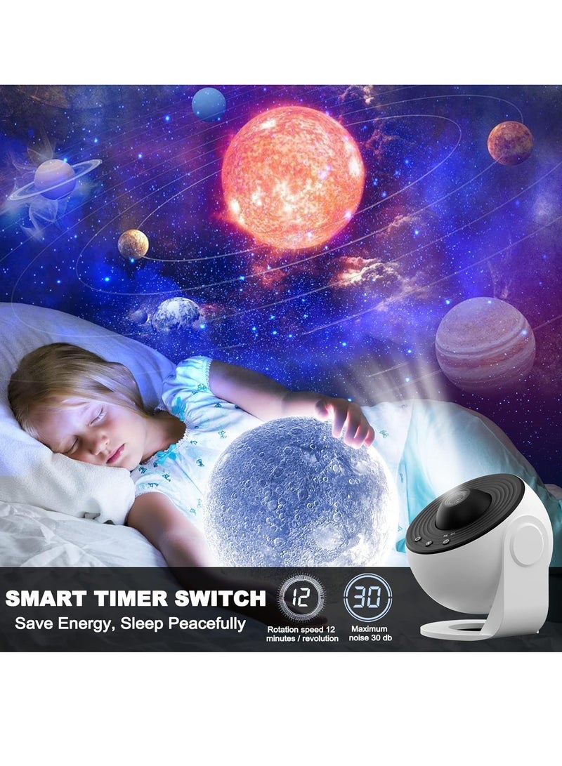 Galaxy Light Projector 12 in 1 Planetarium Star Projector 360° Rotating Aurora Projector with Solar System Night Light Projector for Home Decor/Relaxation/Party/Music/Gift - Image 4