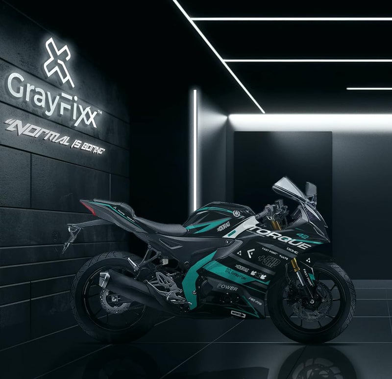 Grayfixx Torque Edition Full Body Sticker for R15M & V4 | Made in Premium Gloss Vinyl with FPF(Fade Protection Film), Water Proof, Precut Sticker, Pack of 1 Both Side with 2 Years Guarantee - Image 2