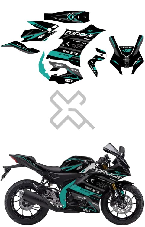 Grayfixx Torque Edition Full Body Sticker for R15M & V4 | Made in Premium Gloss Vinyl with FPF(Fade Protection Film), Water Proof, Precut Sticker, Pack of 1 Both Side with 2 Years Guarantee - Image 1
