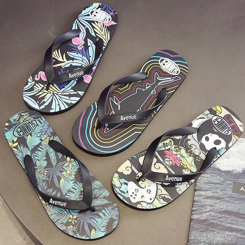 Clip Flip-Flops Men'S Summer Personality Social Student Fashion Non-Slip Korean Style Slippers Men'S Outfit Trendy Internet Celebrant Beach - Image 4