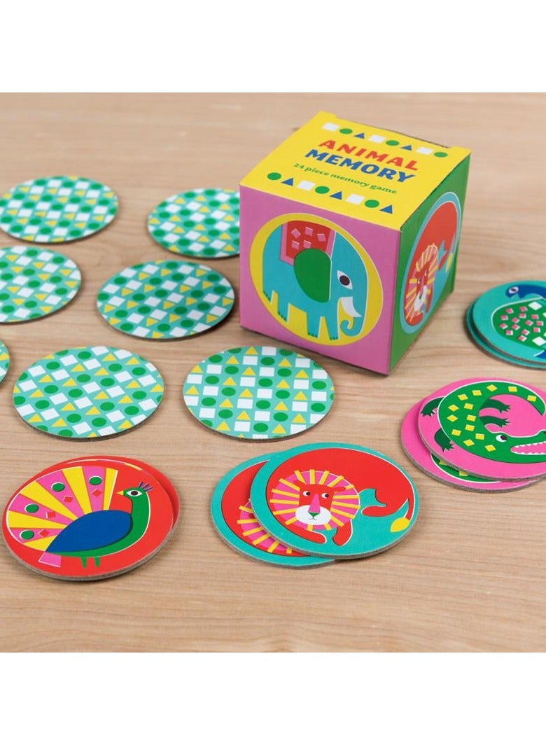 Rex London Animal Memory Game – 24-Piece Wild Wonders Matching Card Game for Kids | Educational Concentration Game | Fun Animal-Themed Brain Training for Ages 3+ - Image 2