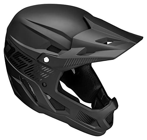 Mongoose Title Full Face Helmet, Large, Durable ABS Shell, Chin Guard, Full Coverage Padding, Vents for Airflow, Pivoting Visor, Goggle Strap Channel, BMX and Mountain Bike Helmet for Adult or Teen - Image 1
