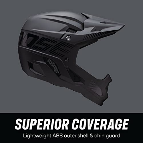 Mongoose Title Full Face Helmet, Large, Durable ABS Shell, Chin Guard, Full Coverage Padding, Vents for Airflow, Pivoting Visor, Goggle Strap Channel, BMX and Mountain Bike Helmet for Adult or Teen - Image 3