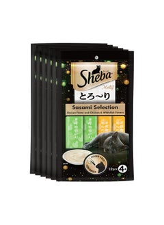 Sheba Sheba Melty Premium Lickable Creamy Cat Treats, Sasami Selection, Chicken Flavour And Chicken & Whitefish Flavours, 6 X 48 Grams (Pack Of 6), Lickable Creamy Treats, Ideal For Bonding, Adult  - Image 1