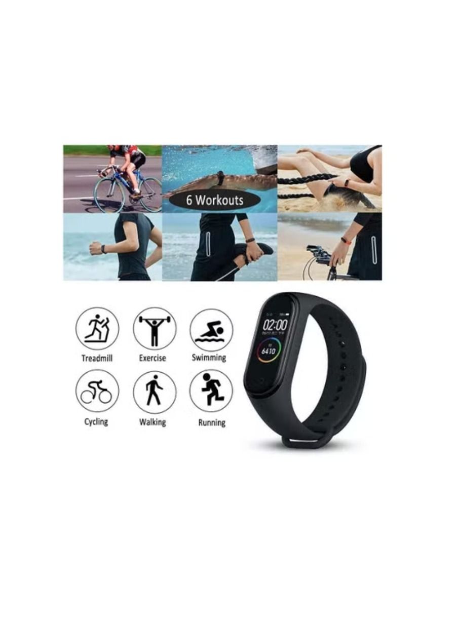 M4 Smart band Fitness Tracker Watch Heart Rate Blood Pressure Smartband Monitor Health Wristband -M4 Multi-Functional Smart Sports Band Heart Rate Bracelet Band M4