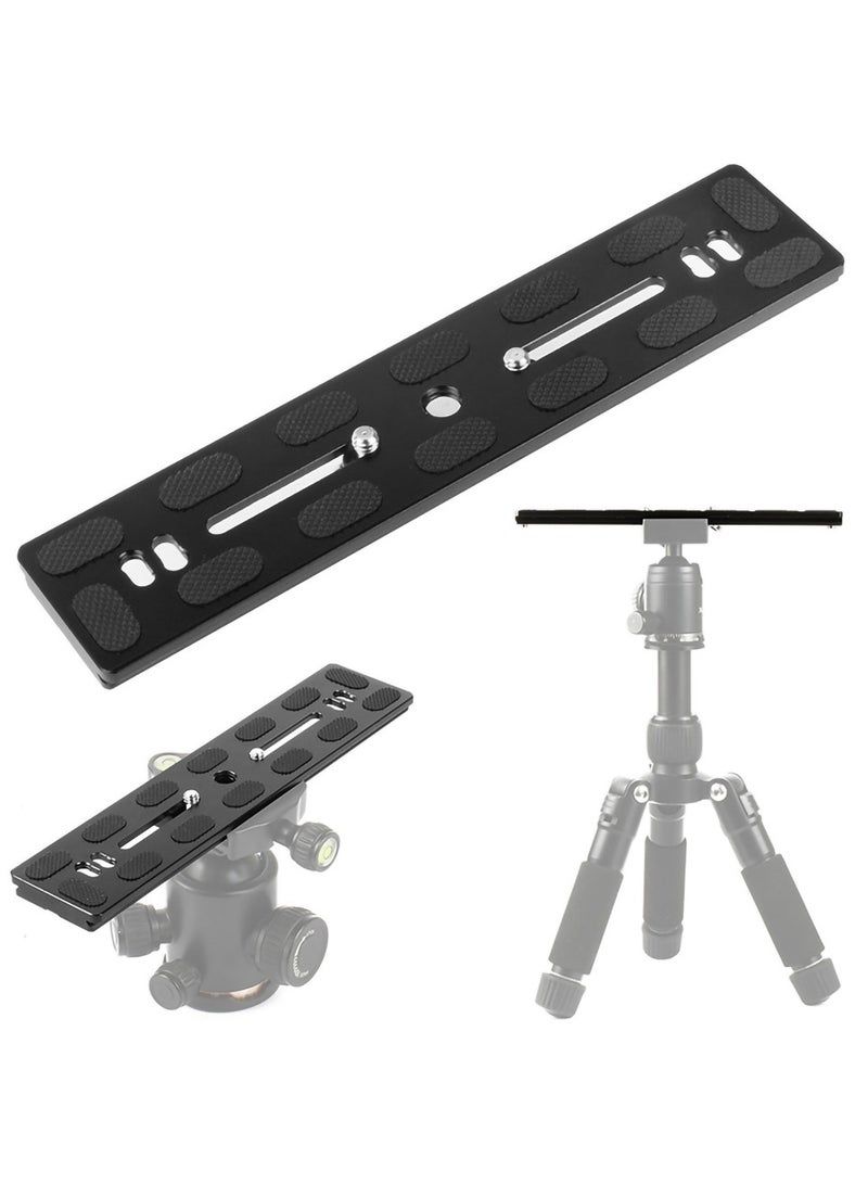 Captaintech Universal PU-200 200mm Quick Release Plate with D-shaped Screw for DSLR Cameras, Compatible with B3/J2/J3 Ball Heads - Ideal for Tripod Use - Image 1