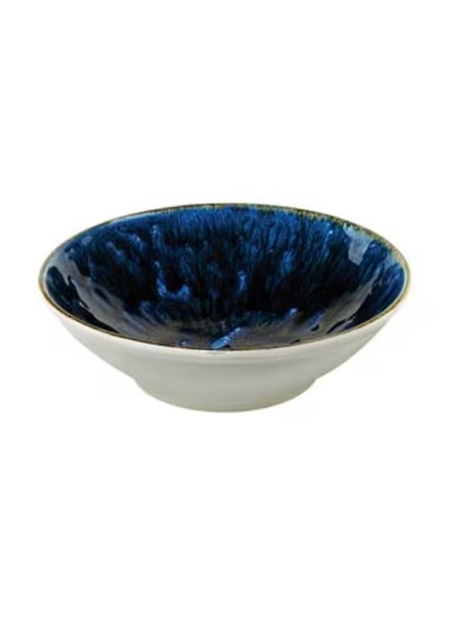 Ocean Dishwasher Safe Porcelain Round Bowl Blue and White 24cm