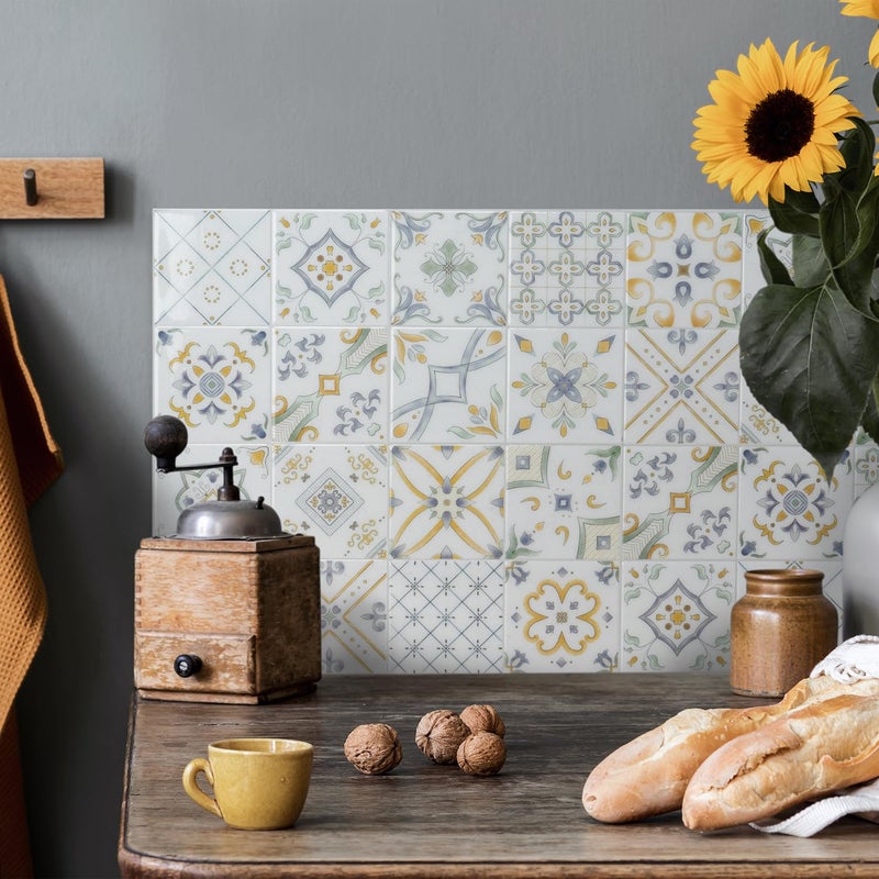 SMART TILES Peel and Stick Backsplash - 5 Sheets of 9" x 9" - 3D Adhesive Peel and Stick Tile Backsplash for Kitchen, Bathroom, Wall Tile - Image 5