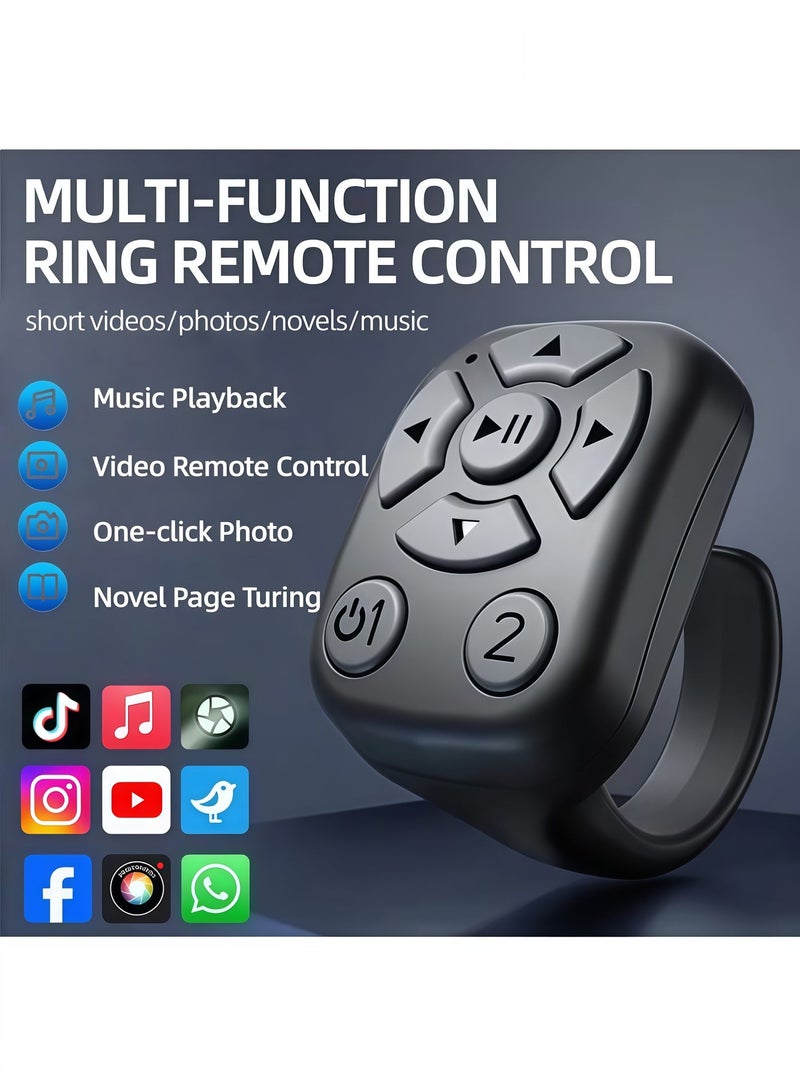 BlueHole Multi Functional Bluetooth Ring Remote Control Supports TikTok Scrolling Selfies, Novel Flipping Pages - Image 2