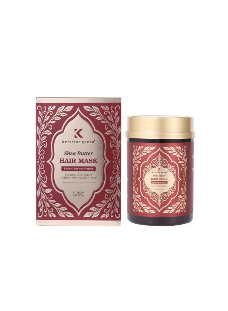 Keratin Queen hair mask with shea butter.