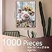 Aihonmin Pig Jigsaw Puzzle Sunflowers 1000 Piece Jigsaw Puzzles for AdultsVintage Style Farm Animal Puzzles Game Perfect for Game NightsDIY Home Wall DecorArt Puzzles 27 x 20 Inches - Image 4