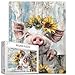 Aihonmin Pig Jigsaw Puzzle Sunflowers 1000 Piece Jigsaw Puzzles for AdultsVintage Style Farm Animal Puzzles Game Perfect for Game NightsDIY Home Wall DecorArt Puzzles 27 x 20 Inches - Image 2
