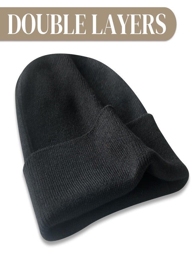 PFFY Beanie for Men and Women Unisex Knit Cuffed Plain Winter Beanies Hats Skull Cap Khaki - Image 5