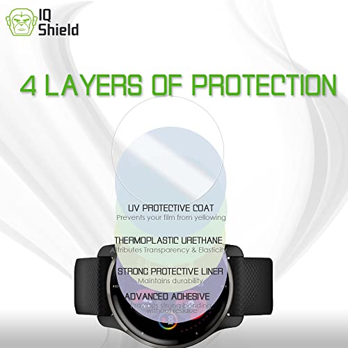 IQShield Screen Protector Compatible with Garmin Venu 2 Plus (6-Pack) Anti-Bubble Clear TPU Film - Image 2