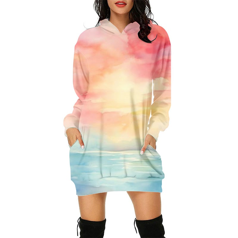 Spring New Export Custom Fashion Printed Women'S Hoodie Loose And Comfortable Casual Long-Sleeved Hoodie For Women - Image 1