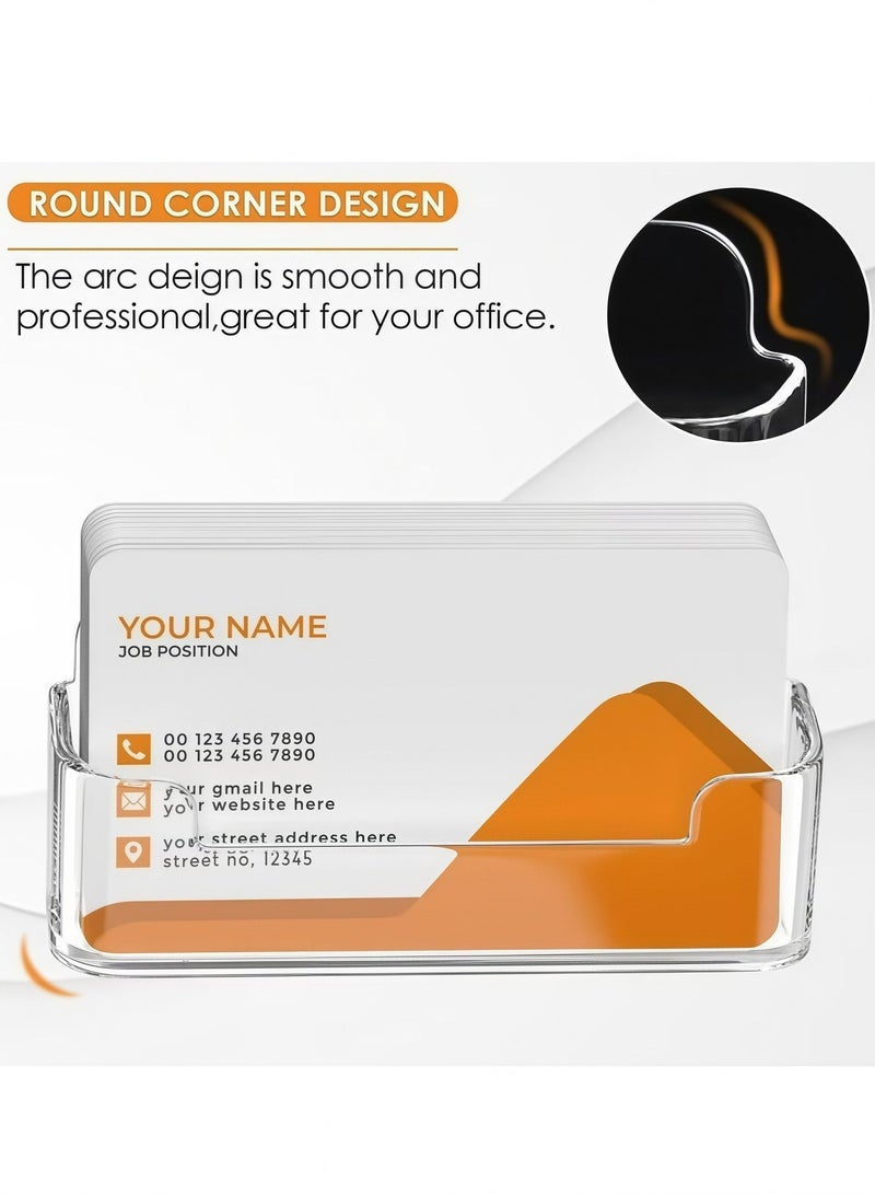 4-pack clear plastic business card holder, acrylic business card display stand for desk business card holder - Image 4