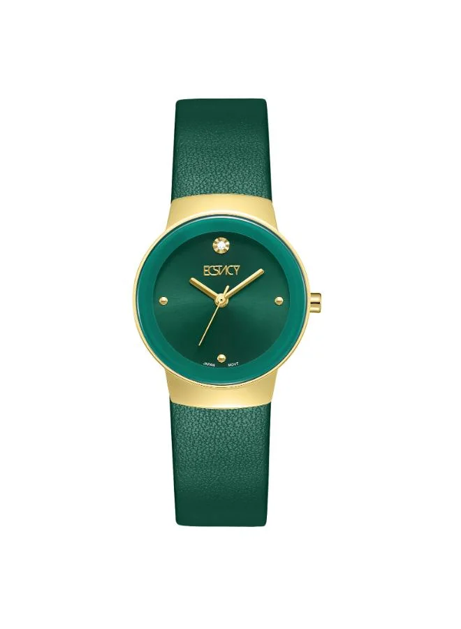 إكستاسي Women's Leather Analog Watch E25505-GLGG - 26mm mm