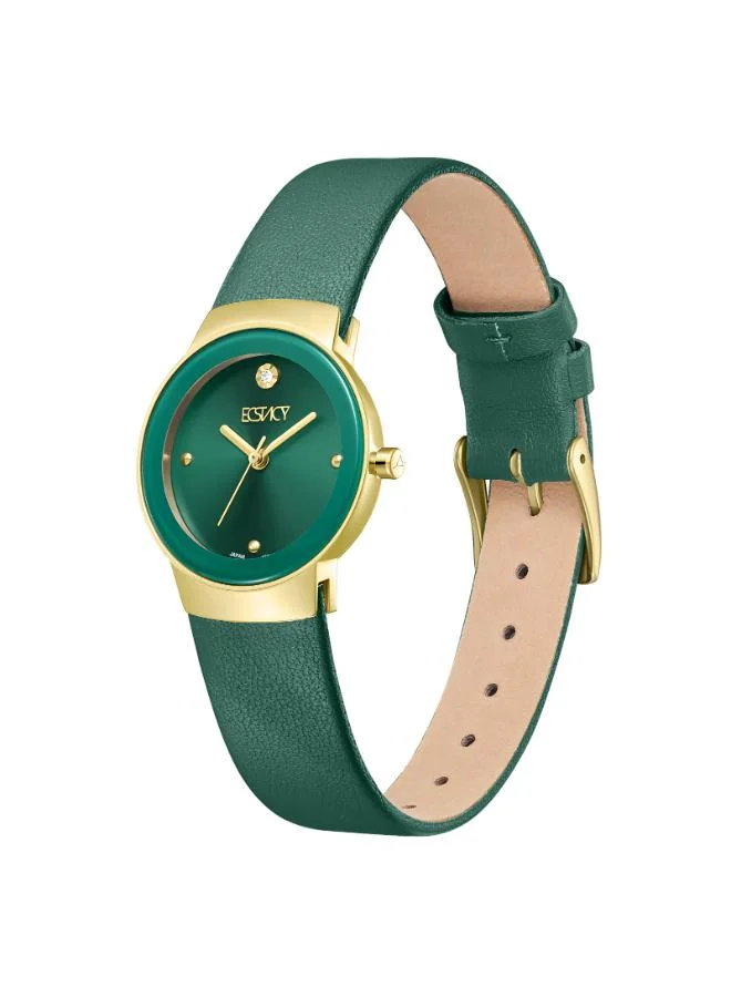 إكستاسي Women's Leather Analog Watch E25505-GLGG - 26mm mm