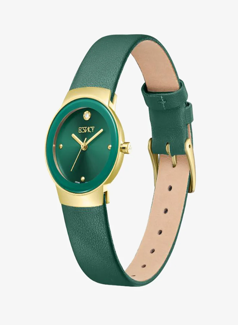 Ecstacy Women's Leather Analog Watch E25505-GLGG - 26mm mm