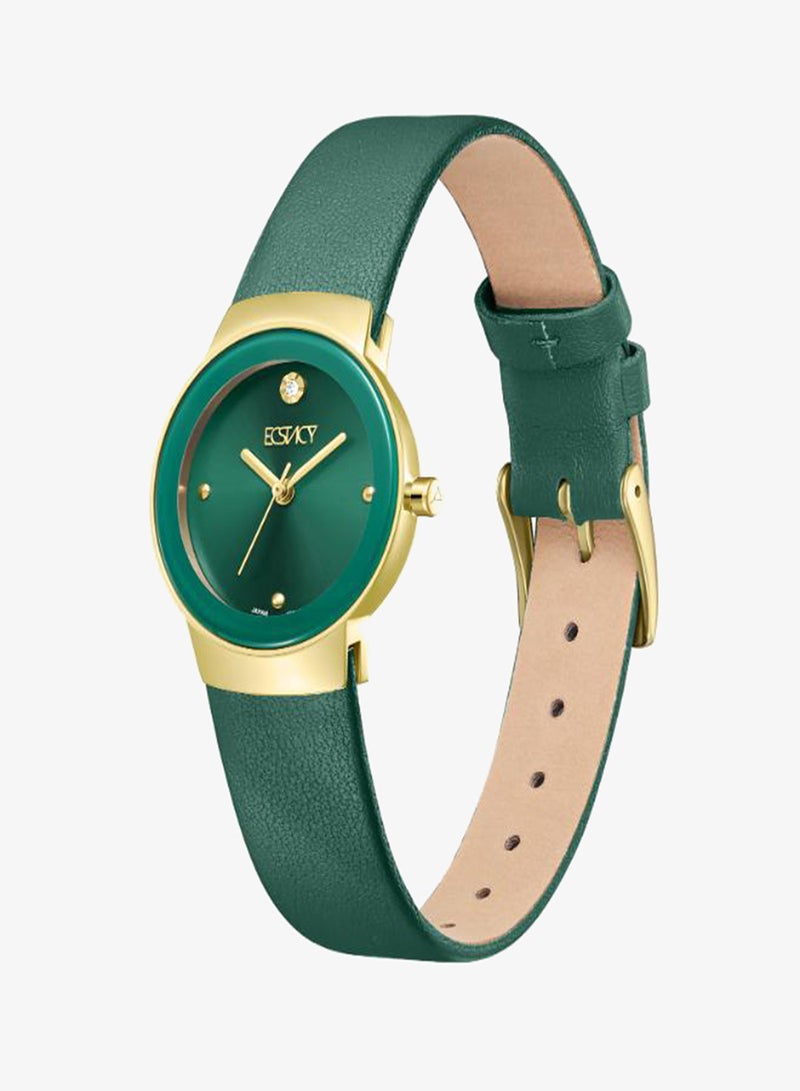 ECSTACY Women's Leather Analog Watch E25505-GLGG - 26mm mm - Image 2