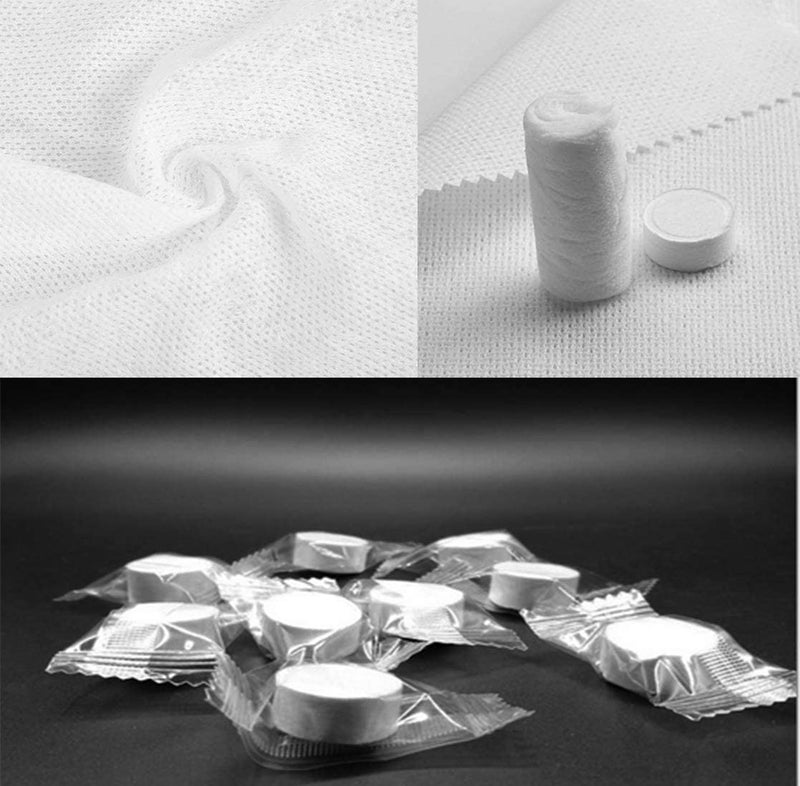 Luxansa Outdoor Travel Magic Compressed Tissue Disposable Towel/Tablet Coin Napkin Expands With Water Portable Face Care, Cleaning Wipes Mini Cotton Hand Towel ( Pack of 100 ), White - Image 3