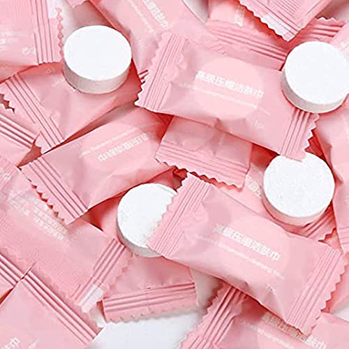 Luxansa Outdoor Travel Magic Compressed Tissue Disposable Towel/Tablet Coin Napkin Expands With Water Portable Face Care, Cleaning Wipes Mini Cotton Hand Towel ( Pack of 100 ), White - Image 1