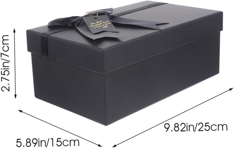 BAZEITFLOW 2-Piece Set for Perfume and Lipstick Magnetic Closure Elegant Black Design for Weddings and Valentine's Day - Image 2