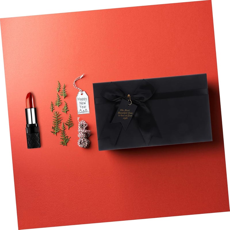 BAZEITFLOW 2-Piece Set for Perfume and Lipstick Magnetic Closure Elegant Black Design for Weddings and Valentine's Day - Image 3