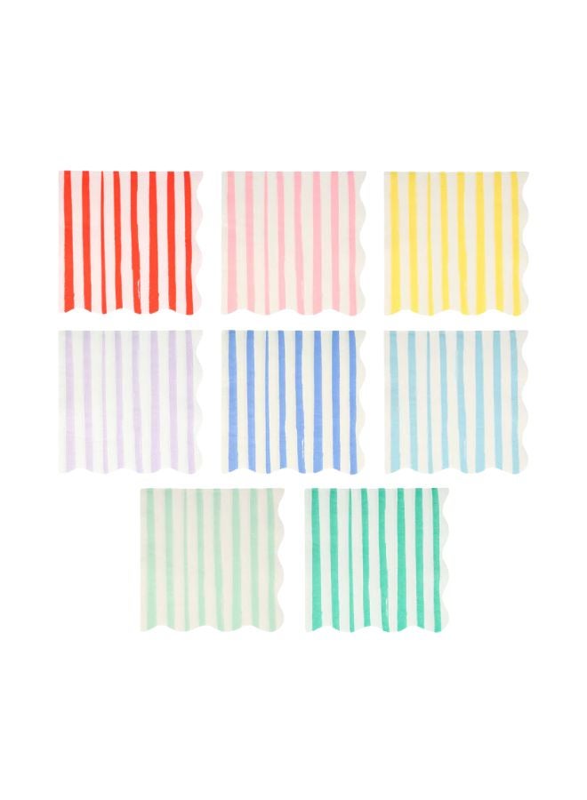 Meri Meri Mixed Stripe LargeNapkins - Image 1