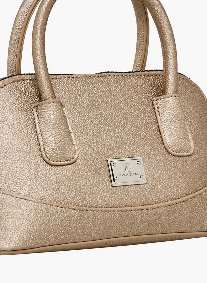Flora Bella By Shoexpress GOLD Textured Crossbody Bag with Detachable Strap and Zip Closure for Women | Best Price UAE