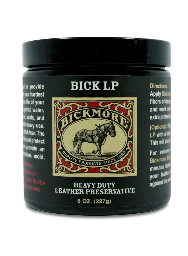 Bickmore Leather Conditioner, Scratch Repair Bick LP 8oz - Heavy Duty LP Leather Preservative | Leather Protector, Softener and Restorer Balm for Dry, Cracked, and Scratched Leather | Made in USA - Image 1