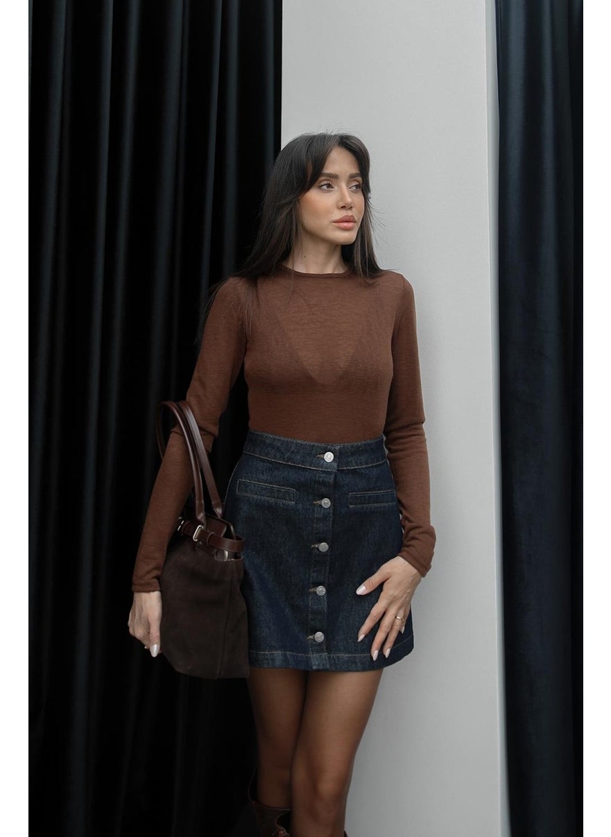Havoş Brown Vince Crew Neck Blouse  - Image 3