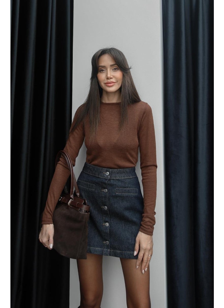 Havoş Brown Vince Crew Neck Blouse  - Image 2