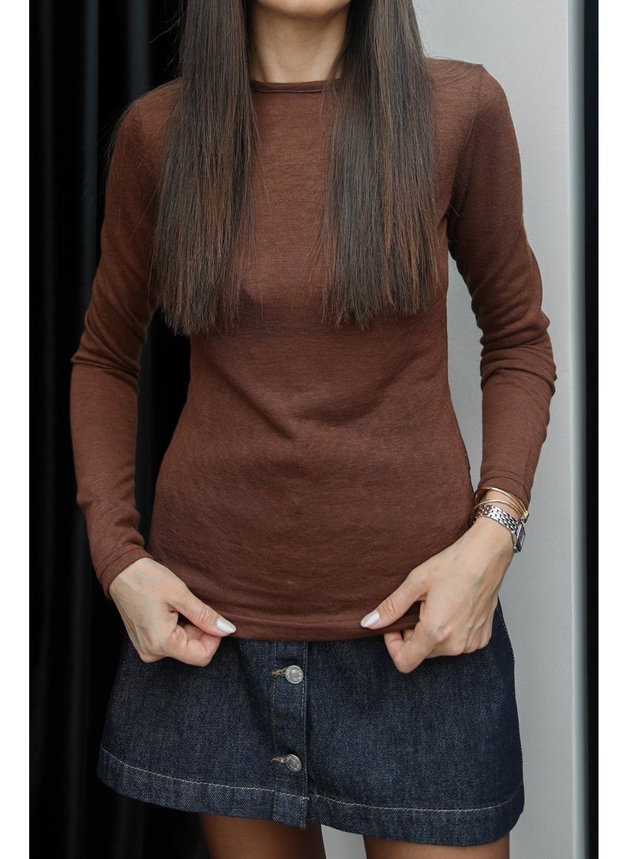 Havoş Brown Vince Crew Neck Blouse  - Image 4