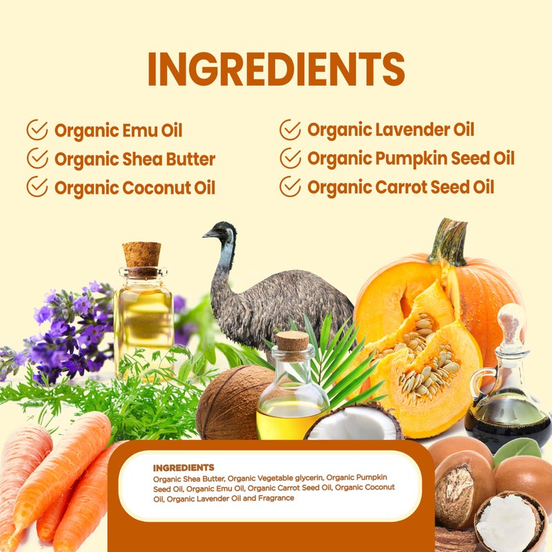 Fro Butter Emu Oil Hair Moisturizer for Black Women & Men | 4C Hair Products | Natural Hair Growth | Organic Ingredients | For Healthier, Stronger, Thicker - Coils, Curls, Edges, & Locs | 8oz Jar - Image 3