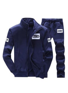 Generic Mens Casual Track Suit Spring Autumn New Black D75  - Image 2