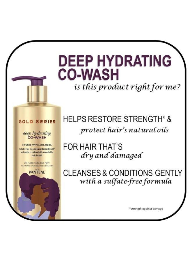Pantene Gold Series from Sulfate Free Deep Hydrating with Argan Oil for Curly Coily Hair, Co-Wash, 15.2 Fl Oz (Packaging May Vary) - Image 4