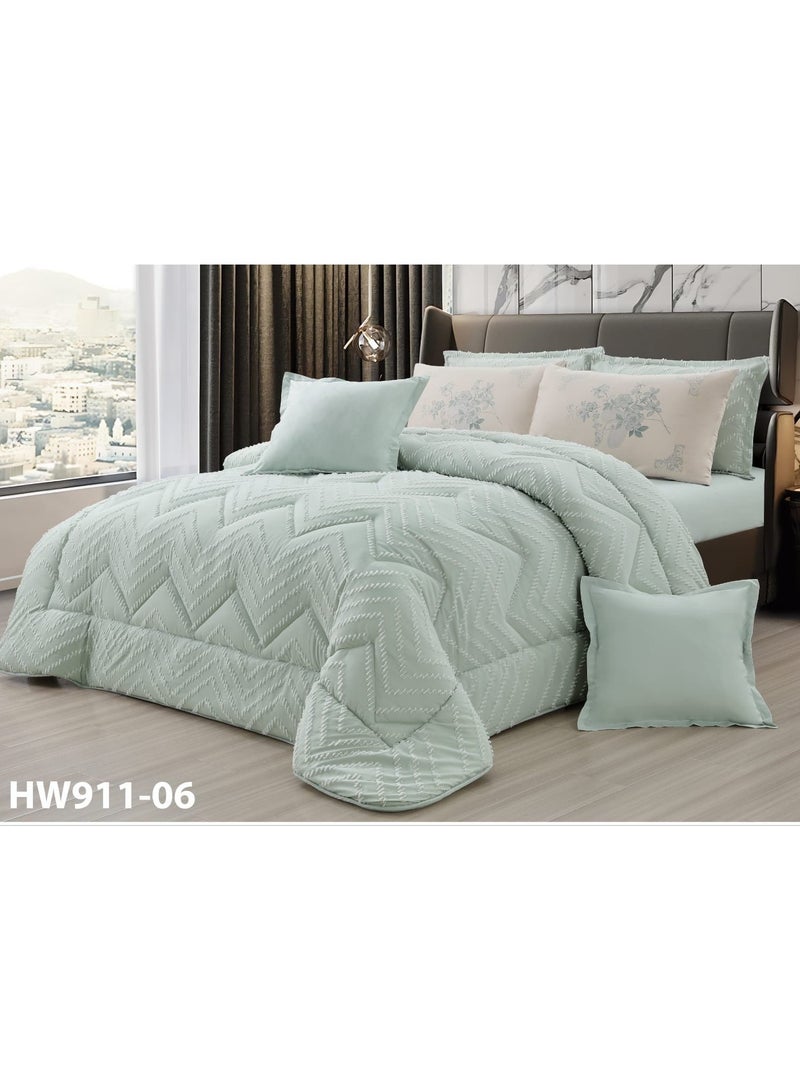 مون مفرش سرير صيفي 4 قطع نفر ونص تصميم راقي يناسب سرير بحجم 120×200 لحاف مقاس 170×220 سم - Image 1