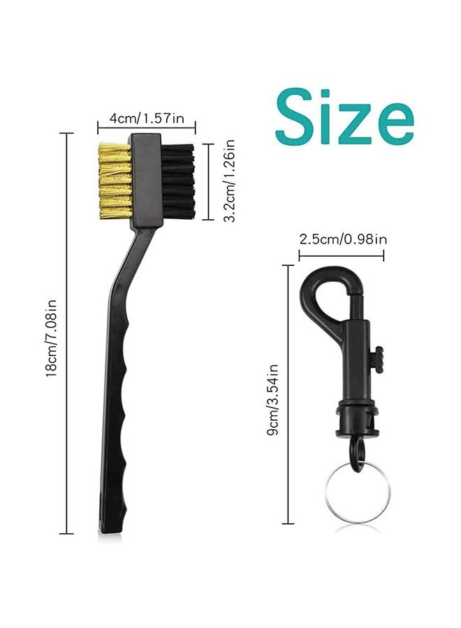 فرشاة تنظيف الغولف المزدوجة ملحق الغولف النهائي يبقي نواديك نظيفة وحادة - Image 2