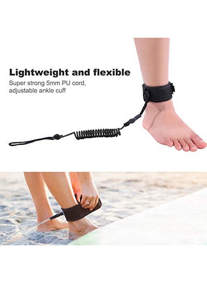 Dilwe حبل لوح التزلج، حبل تزلج مرن ناعم ملفوف بطول 5 أقدام (أسود) - Image 4