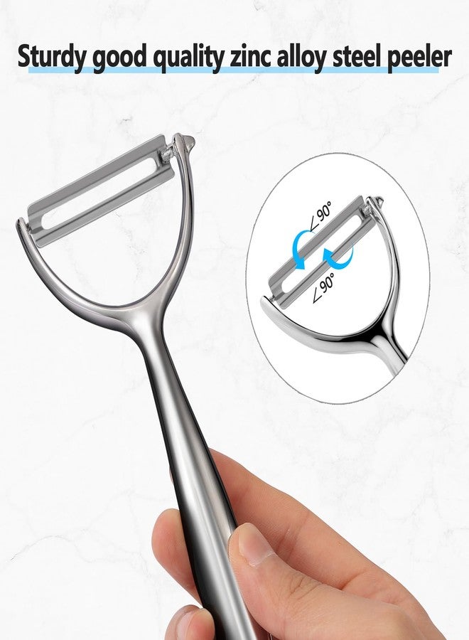 LIIGEMI Effortless Y Peeler with Sharp Stainless Steel Blades for Apples, Cucumbers - Ergonomic Handle for Easy Potato Eye removal, Perfect for Cooking Enthusiasts and Kitchen Novices（silvery） - Image 4