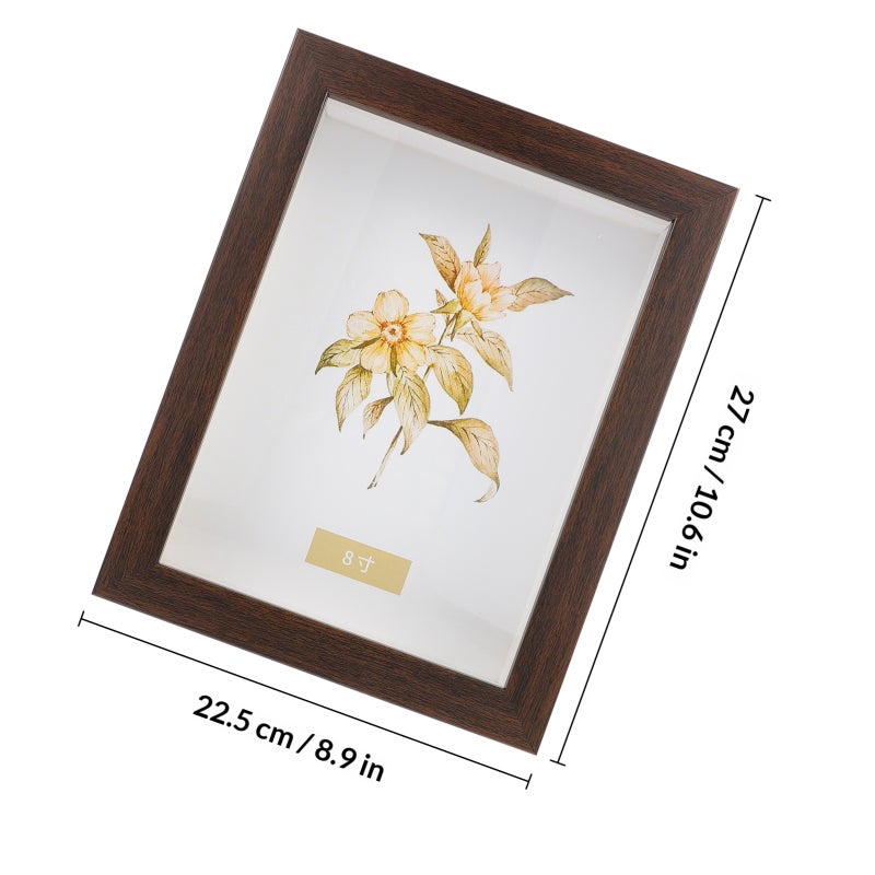 Dried Flower Shadow Box, Decorative Display Case for Art Crafts and Photos - Image 2
