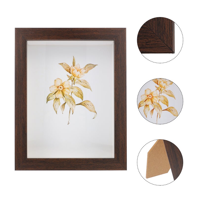 Dried Flower Shadow Box, Decorative Display Case for Art Crafts and Photos - Image 3
